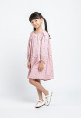 Forest Kids Girl Long Sleeve Kids Printed Dress | Baju Budak Perempuan Girl Dresses - FK82012