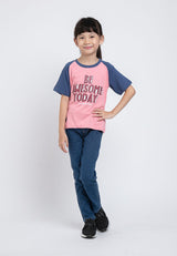 Forest Kids 100% Cotton T Shirt Girls Graphic Round Neck Tee | Baju T Shirt Budak Perempuan - FK82016