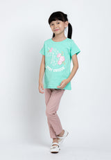 Forest Kids Premium Cotton Interlock Girl Long Sleeve Graphic Round Neck Tee | Baju T Shirt Budak Perempuan - FK82039