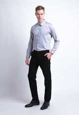 Alain delon Slim Fit Flat Front Cotton Pants - 12022001