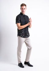 Alain Delon Short Sleeve Slim Fit Printed Batik - 14422011