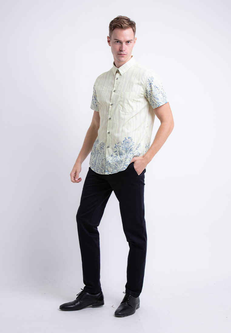 Alain Delon Short Sleeve Slim Fit Printed Batik - 14422012