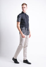 Alain Delon Short Sleeve Slim Fit Printed Batik - 14422012