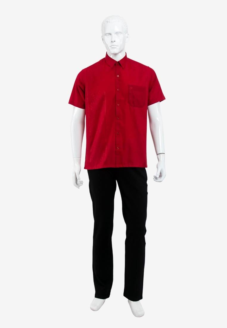 Short Sleeve Modern Fit PV Jacquard Shirt - 14920048