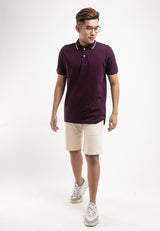 100% Cotton Regular Fit Polo Collar T-Shirt - 23306