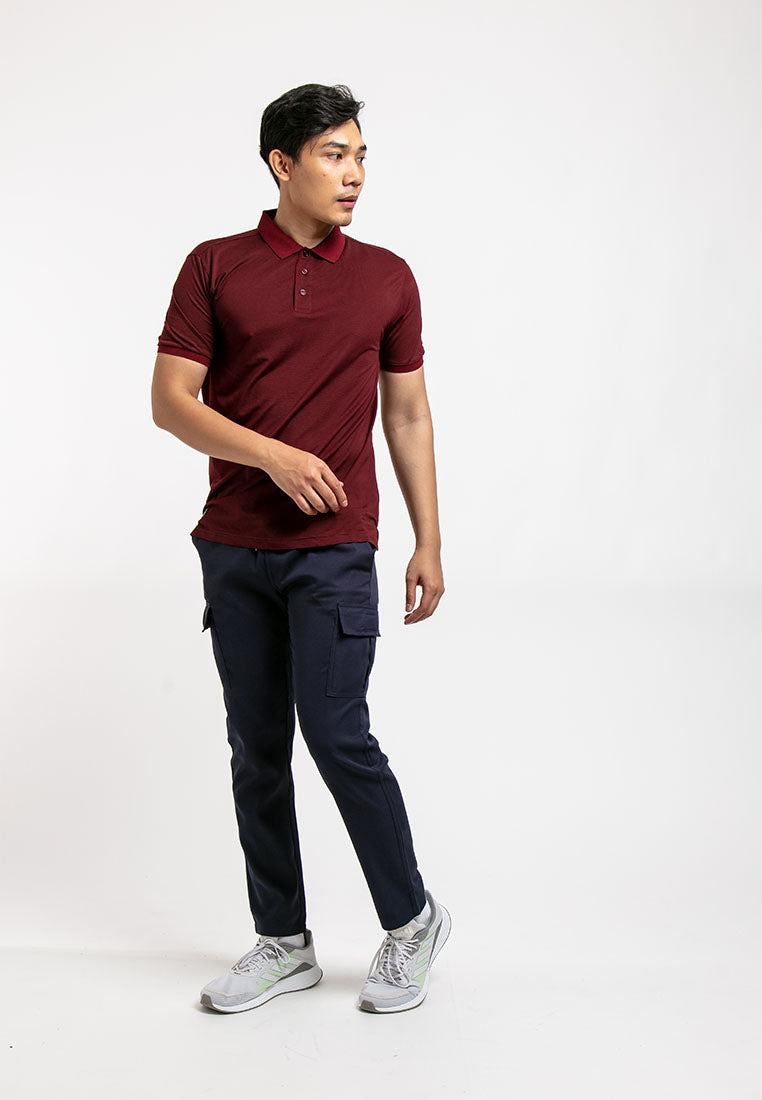 Forest Premium Two Tone Cotton Slim Fit Polo T Shirt Men Collar Tshirt | Baju T Shirt Lelaki Polo - 23477