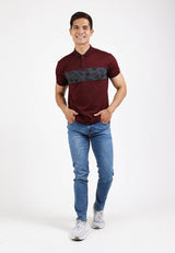 Forest Slim Fit Pattern Polo T Shirt Men Collar Tee | Baju T Shirt Lelaki - 23835