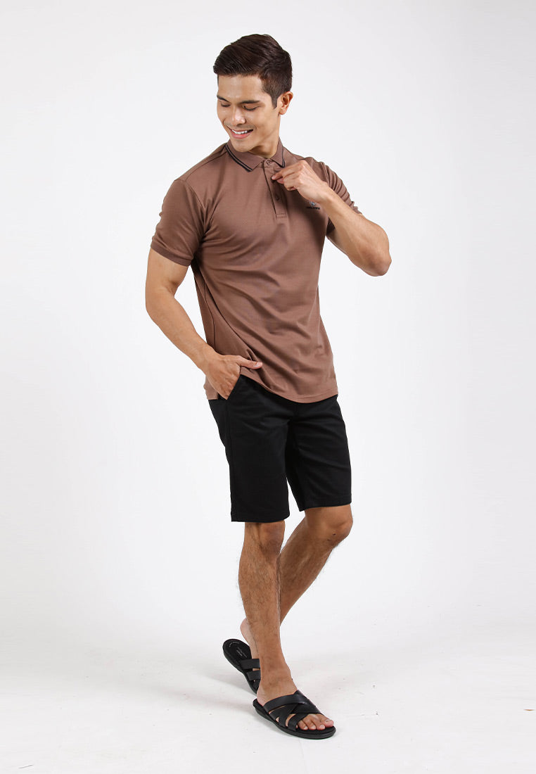 Forest x Hatta Dolmat Premium Weight Cotton Polo Tee 220gsm Interlock Knitted Polo T Shirt | Baju T Shirt Lelaki - 23852