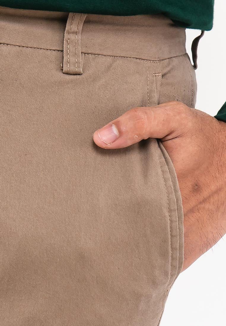 Cotton Twill Slim Fit Long Pants - 610151