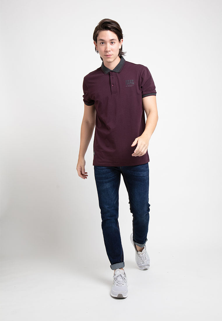 Forest Stretchable Casual Polo Tee Slim Fit Polo T Shirt Men | Baju T Shirt Lelaki - 621215