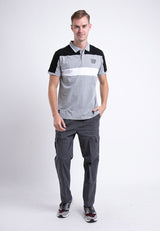 Forest Stretchable Cut & Sew Polo T-shirt Colour Block Slim Fit Polo Men | Baju T Shirt Lelaki - 621229