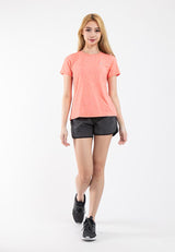 Ladies Round Neck Stretchable Sport T-Shirt - 821975