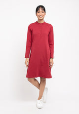 Ladies Premium Weight Cotton Stand Collar Dress - 822093