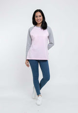 Forest Ladies 100% Cotton Long Sleeve Raglan Loose Fit Tee | Baju T Shirt Perempuan - 821977/822099 B