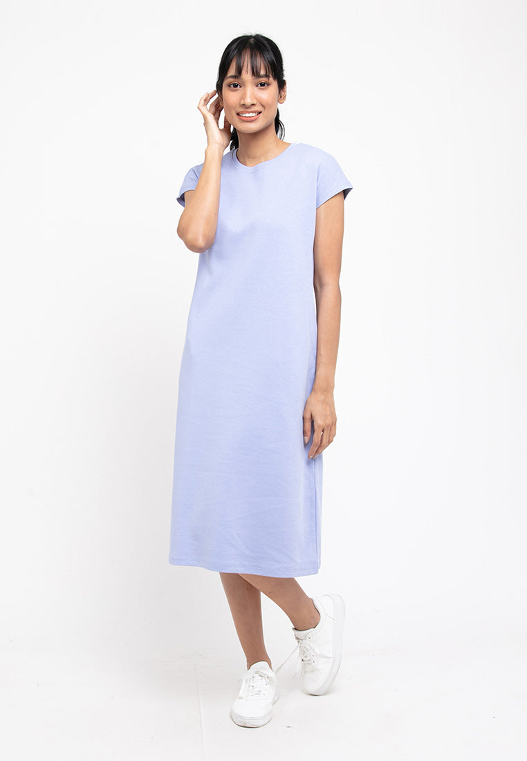 Forest Ladies Premium Weight 250gsm Cotton Drape Short Sleeve Women Dress | Baju Perempuan - 822124