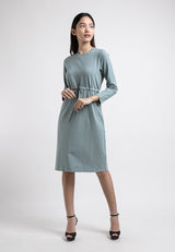 Forest Ladies Premium Cotton Long Sleeve Casual Drawstring Women Dress - 822126