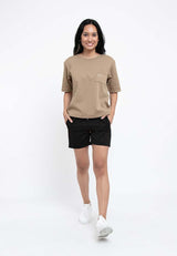 Forest Ladies Premium Cotton Loose Fit Boxy Cut Oversized T-shirt Women Print Tee | Baju T Shirt Perempuan - 822181