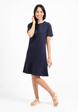 Forest Ladies Short Sleeve Cotton Terry Blouse Women Dress - 885010