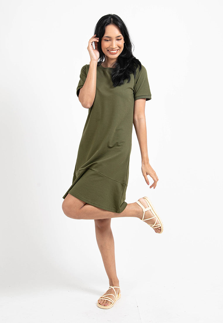 Forest Ladies Short Sleeve Cotton Terry Blouse Women Dress - 885010