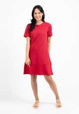 Forest Ladies Short Sleeve Cotton Terry Blouse Women Dress - 885010