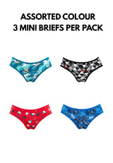 ( 3 Pieces ) Forest X Shinchan 30th Anniversary Microfiber Spandex Mini Panties Assorted Colours - CLD0013M