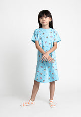 ( 1 Pc) Forest x Shinchan Kids Girls 100% Cotton Sleep Dress Pyjamas - CPJ0007