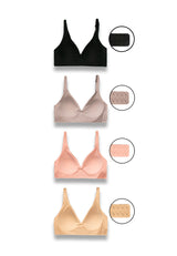 (1 PC) Forest Ladies Nylon Spandex Seamless Bra Selected Colours - FBD0010L