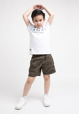 Forest Kids 3D Effects Stretchable Round Neck Tee | Baju T Shirt Budak - FK20128