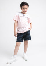 Forest Kids Colour Block Stretchable Round Neck Tee | Baju T Shirt Budak - FK20135