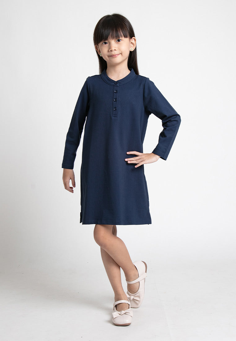 Forest Kids Girl Long Sleeve Dress | Baju Budak Perempuan Lengan Panjang - FK885003