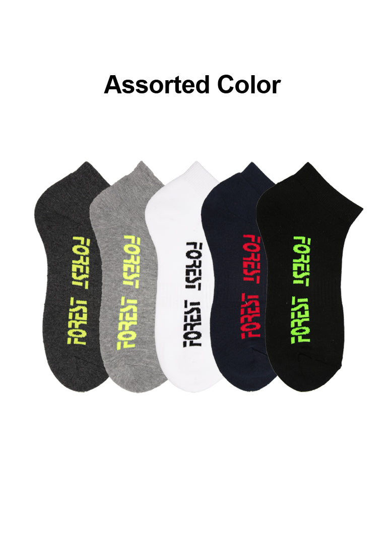 (3 Pcs) Forest Micro Poly Spandex Sports Terry Socks Assorted Colours- FSF0060T