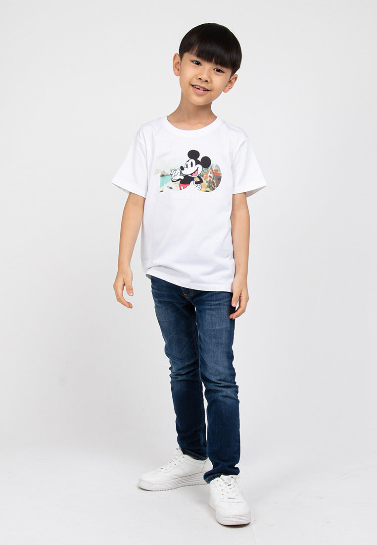 Forest X Disney 100 Year of Wonder Mickey Round Neck Tee Family Tee Kids | Baju T Shirt Budak - FWK20070