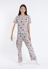 ( 1 Set ) Forest x Disney Ladies 100% Cotton Pyjamas Set Selected Colours - WPD0011