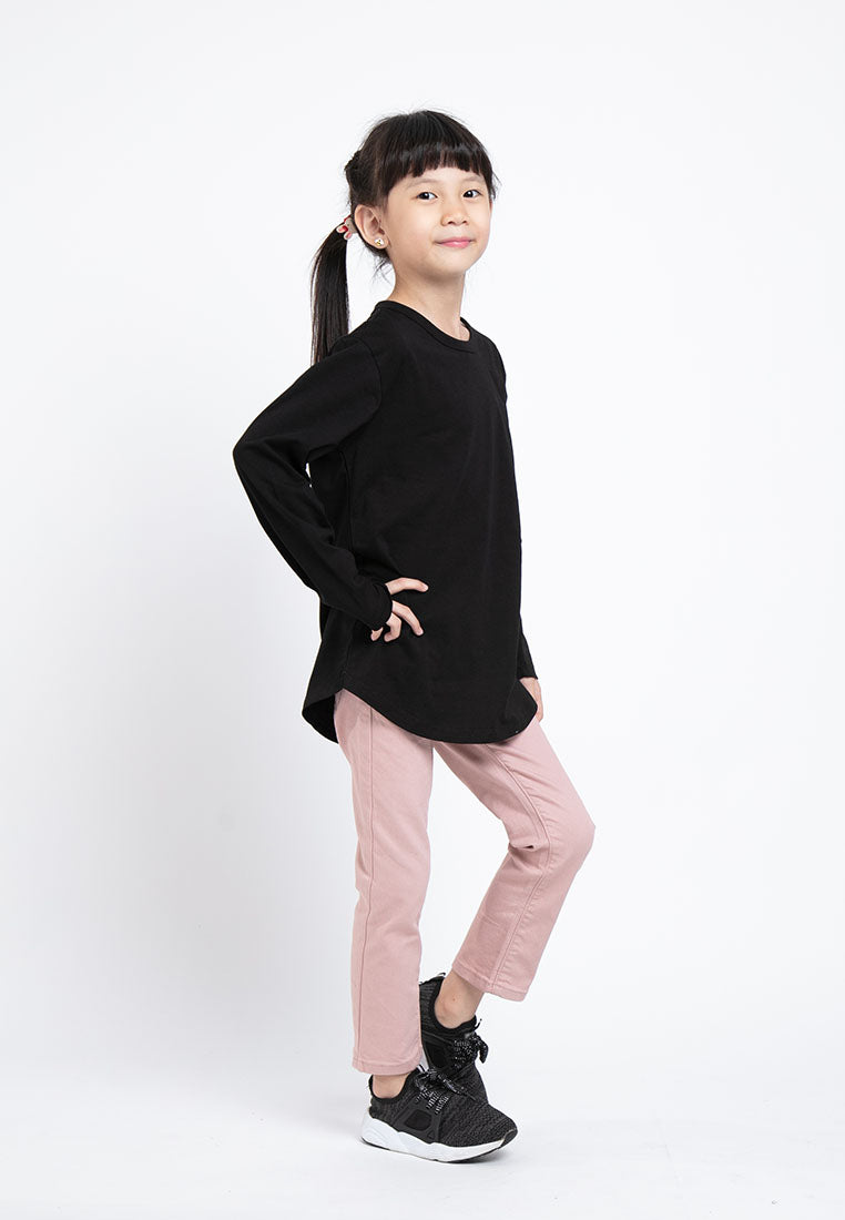 Forest Kids Premium Cotton Long Sleeve Regular Cut Crew Neck Tee | Baju T Shirt Budak - FK82023