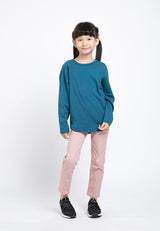 Forest Kids Premium Cotton Long Sleeve Regular Cut Crew Neck Tee | Baju T Shirt Budak - FK82023