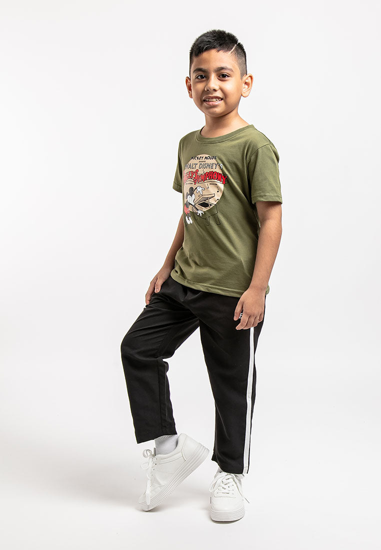 Forest X Disney Kids Unisex Mickey Round Neck Tee | Baju T shirt Budak - FWK2024