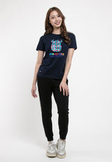 Forest X Disney Monster Premiun Printed Round Neck Tee | Baju T shirt Perempuan - FW820000