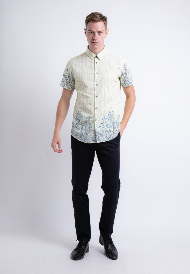 Alain Delon Short Sleeve Slim Fit Printed Batik - 14422012