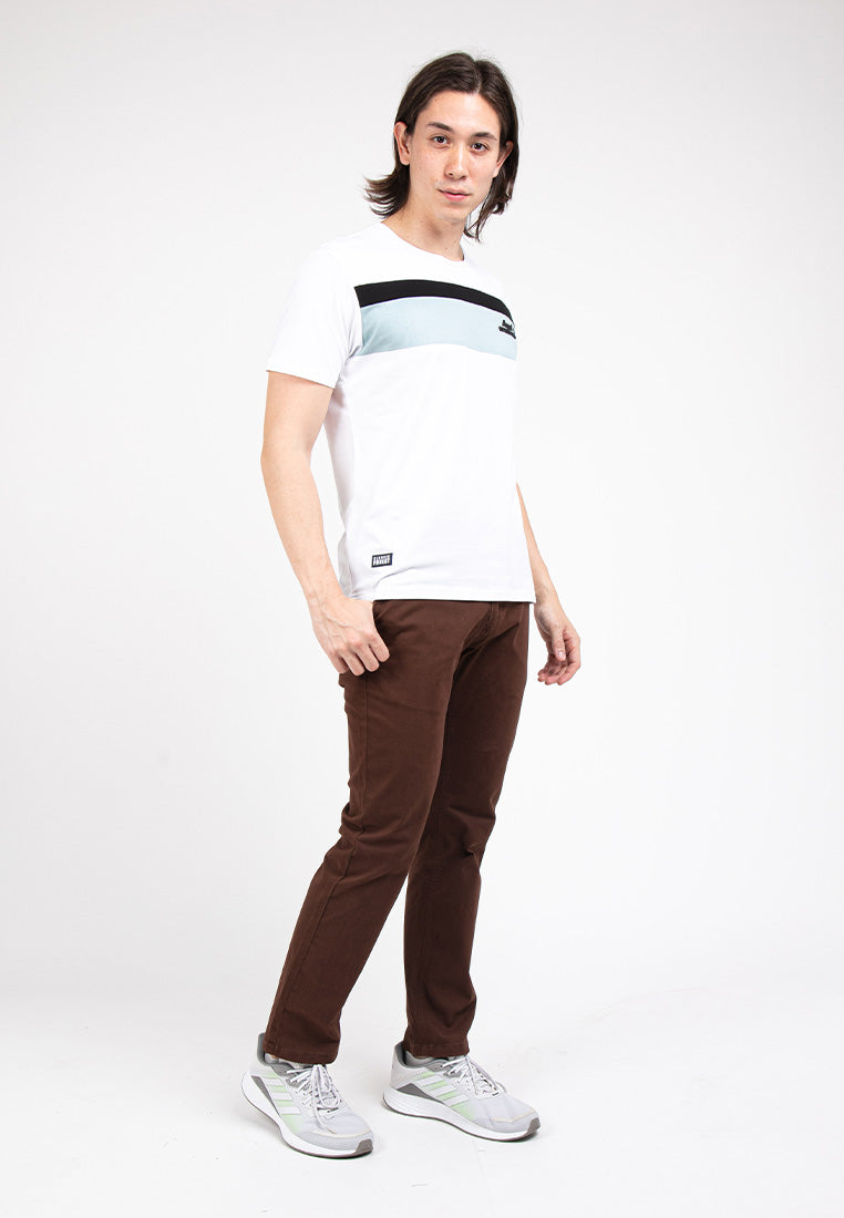Forest Stretchable Colour Block Round Neck Tee Men | Baju T Shirt Lelaki - 23772