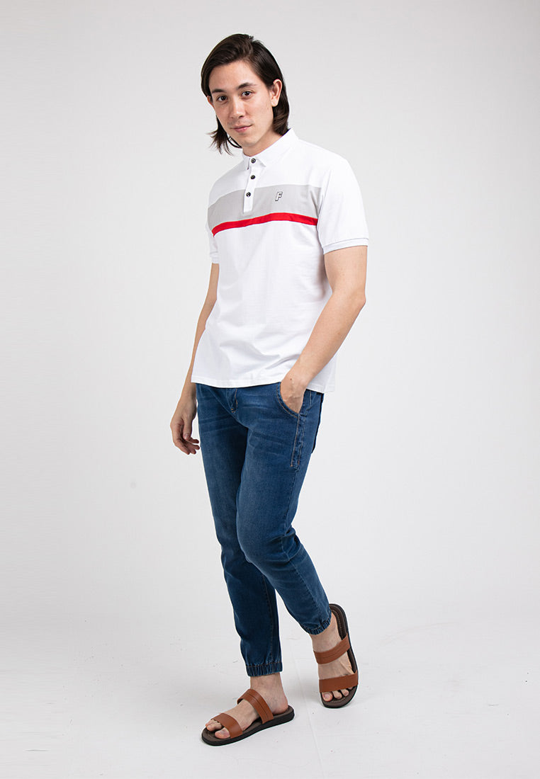 Forest Stretchable Polo T Shirt Men Slim Fit Collar Tee | Baju T Shirt Lelaki - 23793