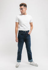 Denim Stretchable Straight Cut Jeans - 610176