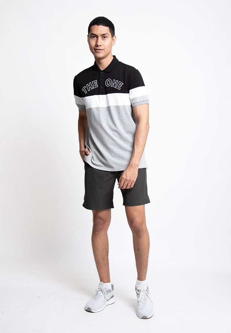 Forest Cotton Pique Polo Tee Colour Block Slim Fit Polo T Shirt Men | Baju T Shirt Lelaki - 621204