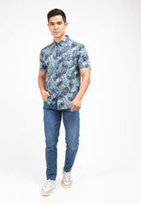 Forest Plus Size Cotton Woven Casual Full Print Men Shirt | Plus Size Baju Kemeja Lelaki Saiz Besar - PL621243