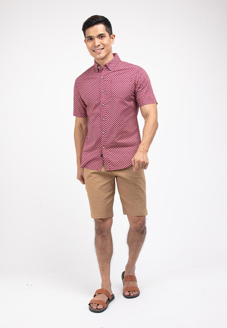 Forest Half Elastic Plain Bermuda Shorts Men Chino Casual Short Pants Men | Seluar Pendek Lelaki - 65842