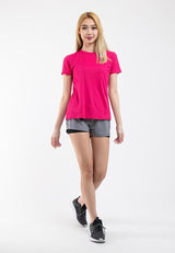 Ladies Round Neck Honey-Comb Sport Tee - 821974