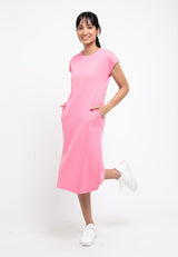 Forest Ladies Premium Weight 250gsm Cotton Drape Short Sleeve Women Dress | Baju Perempuan - 822124