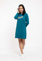 Forest Ladies Premium Cotton Round Neck Graphic Dress - 822132