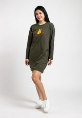 Forest Ladies Long Sleeve SJ Loose Fit Printed Tee - 822144