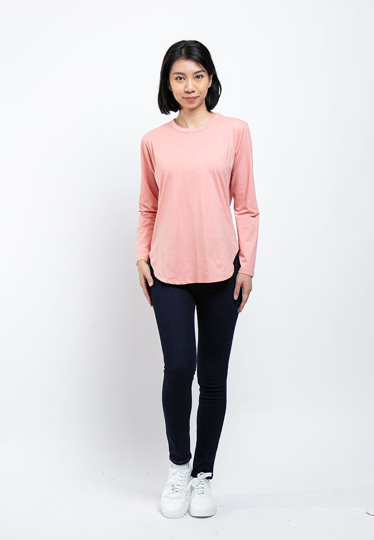 Forest Ladies Premium Soft-Touch Cotton Crew Neck Drape Tshirt Women | Baju T Shirt Perempuan - 822192