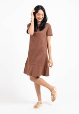 Forest Ladies Short Sleeve Cotton Terry Blouse Women Dress - 885010